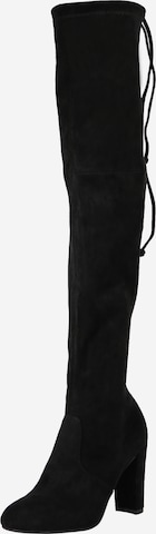 ABOUT YOU Over the Knee Boots 'Liya' in Black: front