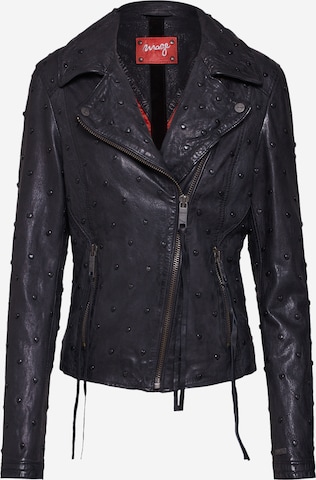 Maze Biker-Lederjacke'Heart' in Schwarz: predná strana