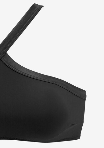 LASCANA High neck Bikini Top in Black