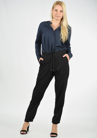 Blend She Tapered Pants 'Amerika' in Black