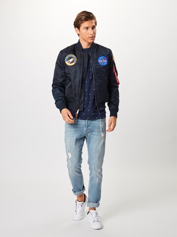 ALPHA INDUSTRIES Kurtka przejściowa 'NASA' w kolorze niebieski