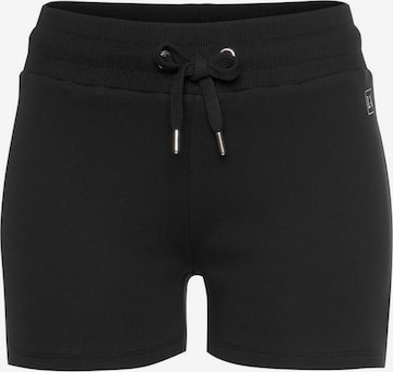 LASCANA ACTIVE Regular Sports trousers in Black: front