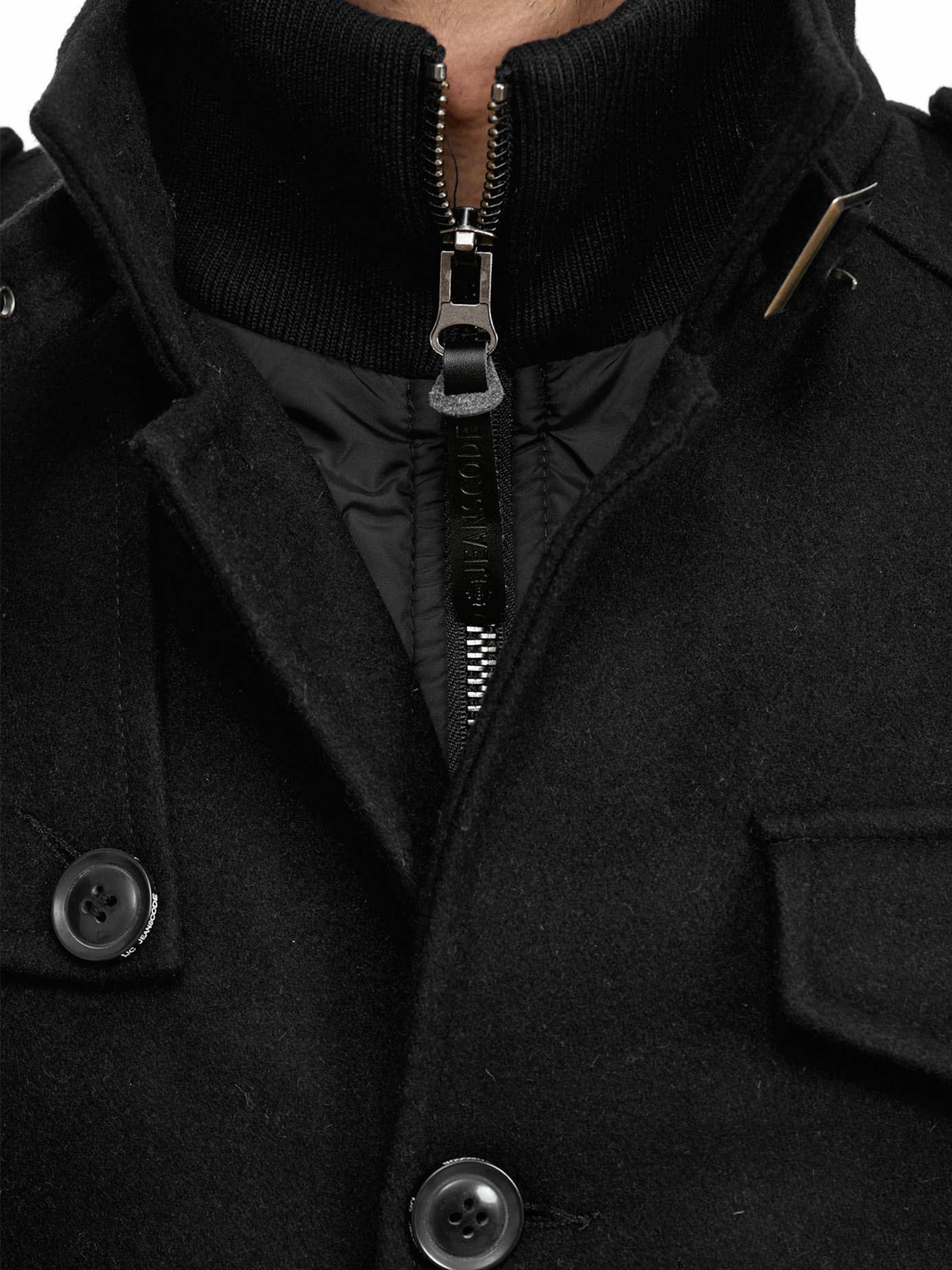 INDICODE JEANS Übergangsmantel 'Brandon' in Schwarz