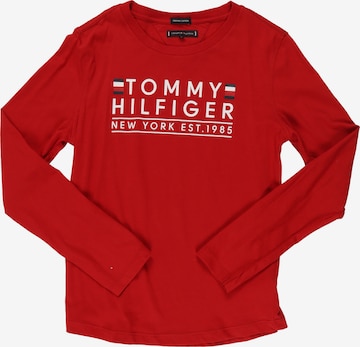 TOMMY HILFIGER Koszulka 'ESSENTIAL' w kolorze czerwony: przód