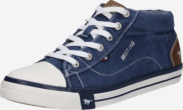 MUSTANG High-Top Sneakers 'Easy' in Blue: front