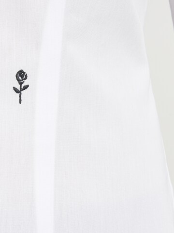 SEIDENSTICKER Bluse 'Schwarze Rose' in Weiß