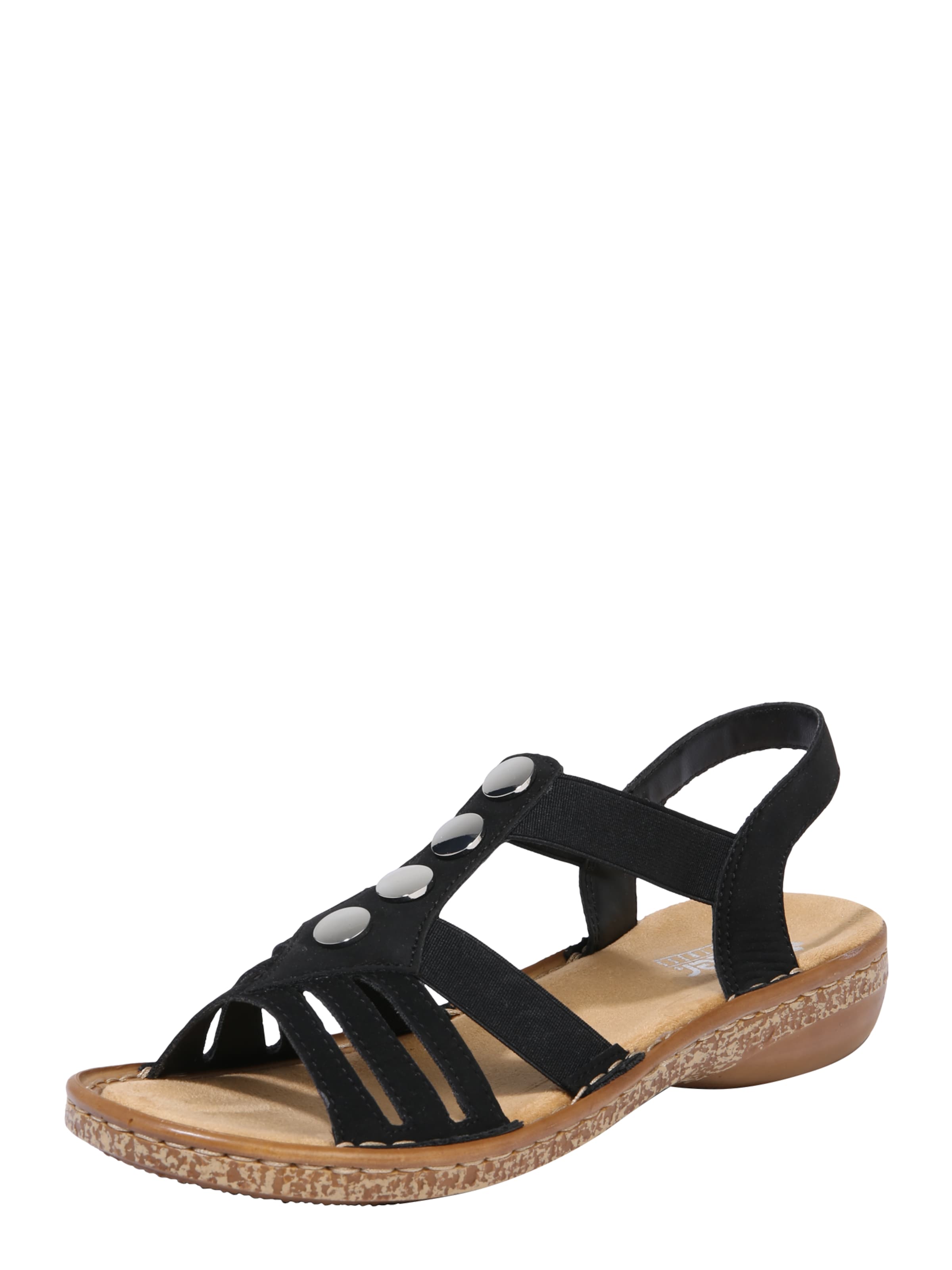 Sandales Rieker en noir : devant