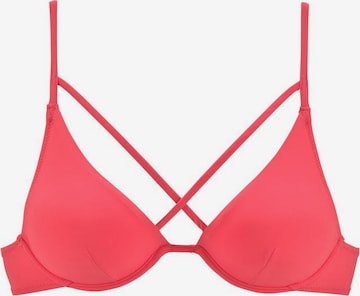 LASCANA T-shirt Bikinitop in Roze: voorkant