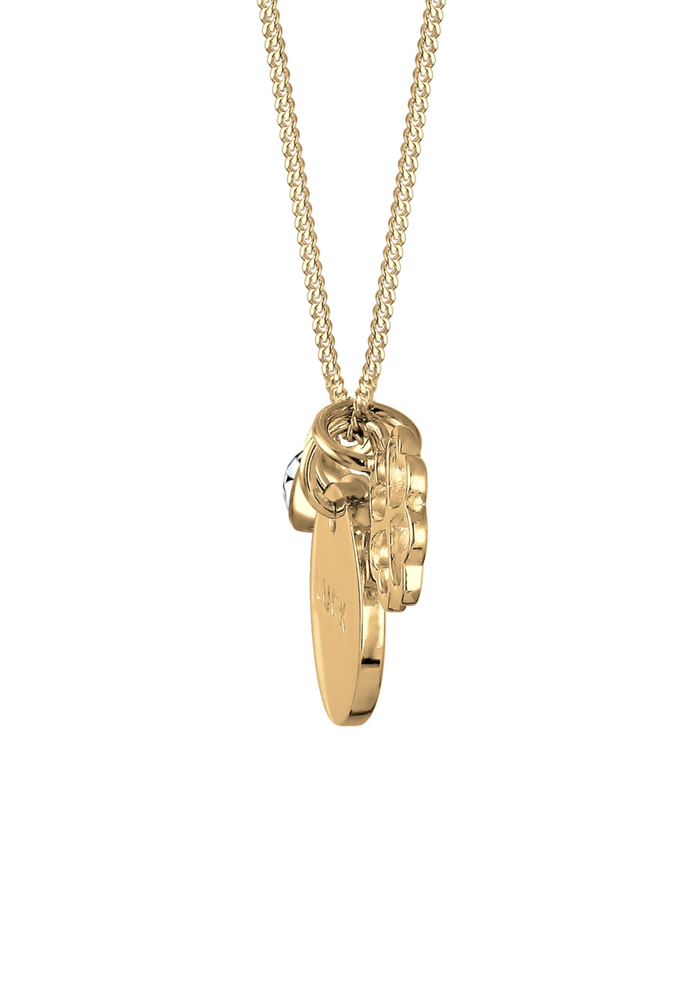 ELLI Necklace 'Kleeblatt & Luck' in Gold
