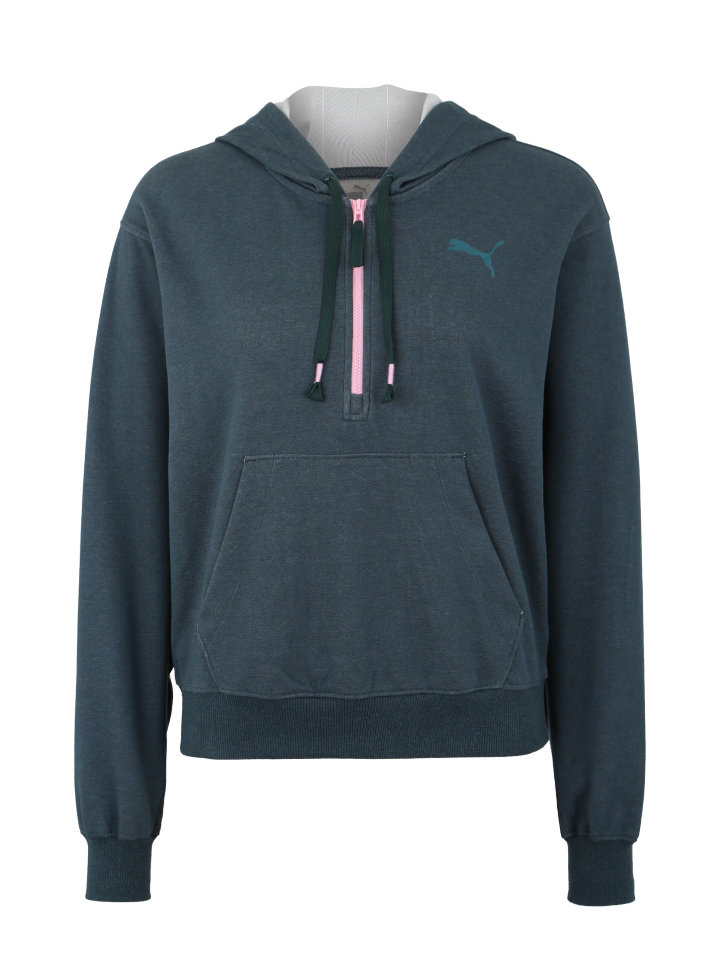 PUMA - Sportief sweatshirt 'Feel It Cover up' in de kleur Petrol