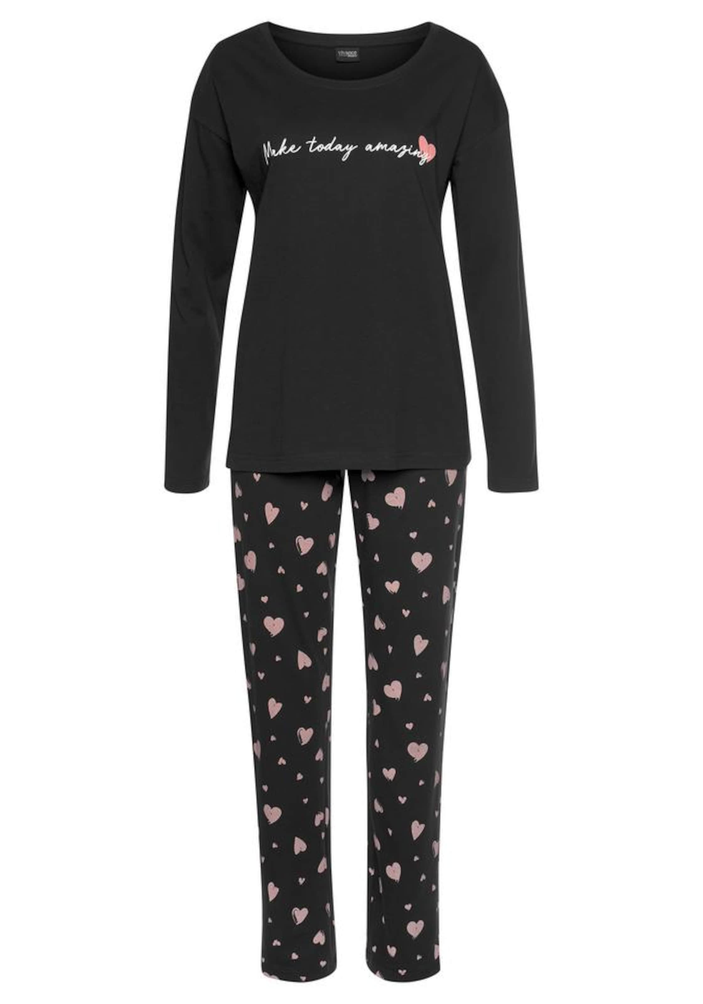 VIVANCE Pajama 'Dreams' in Black: front