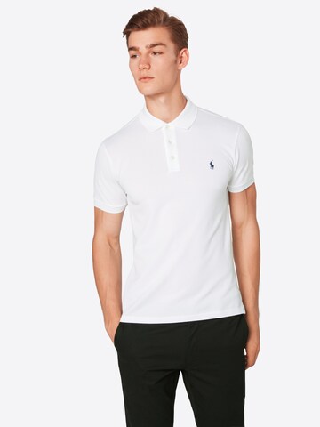 Polo Ralph Lauren Slim fit Μπλουζάκι σε λευκό: μπροστά