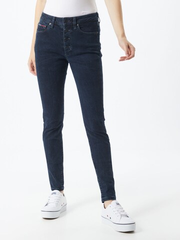 Tommy Jeans Skinny Fit Дънки 'Sylvia' в синьо: отпред