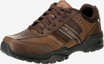 SKECHERS Athletic Lace-Up Shoes in Brown: front