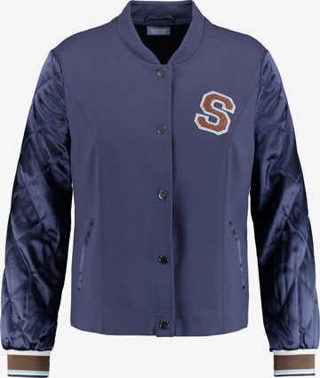 SAMOON Between-Season Jacket in Blue: front