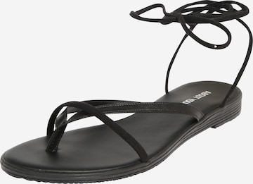 ABOUT YOU T-bar sandals 'Line' in Black: front