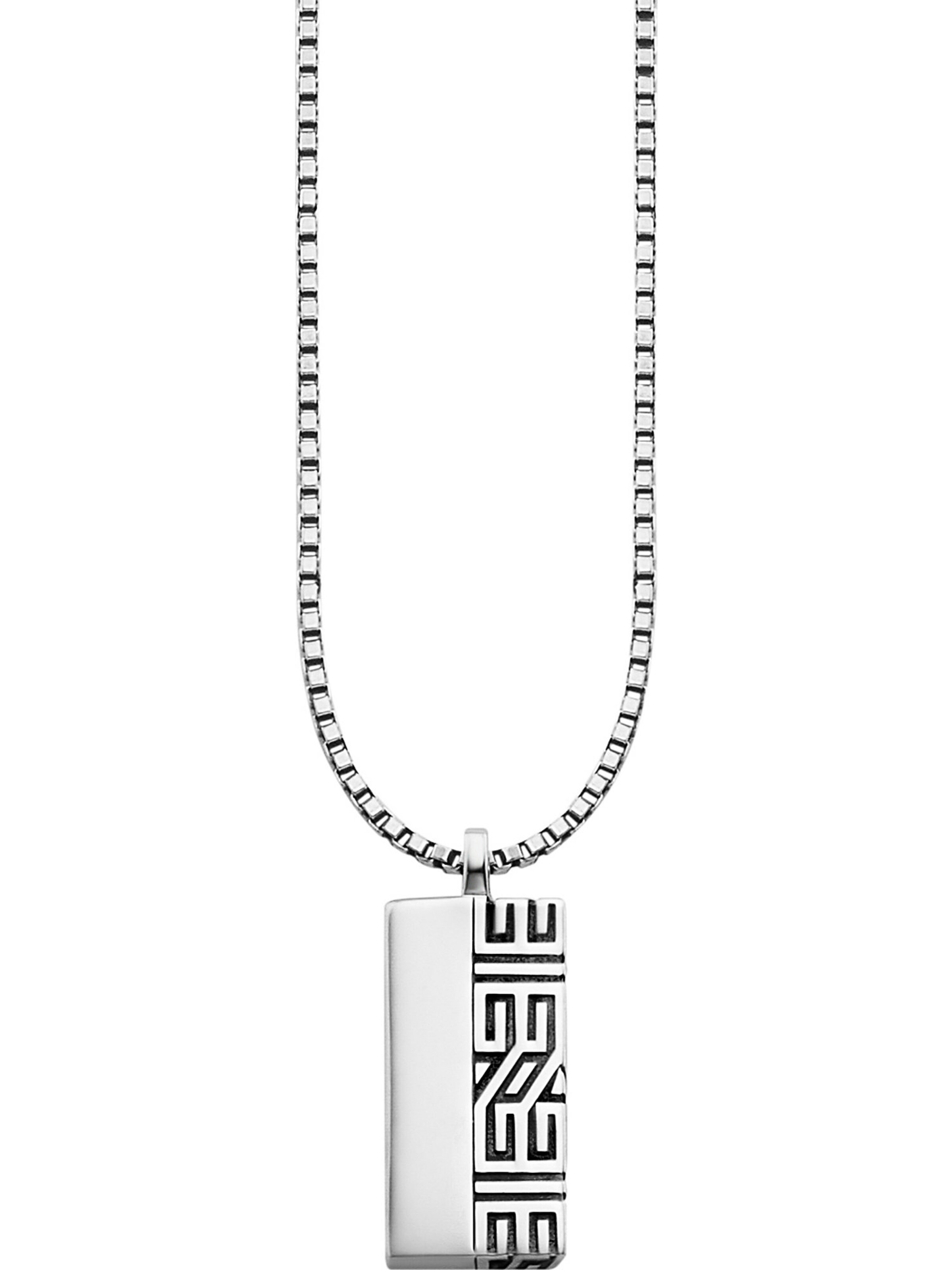 caï Kette 'Black Meander' in Silber