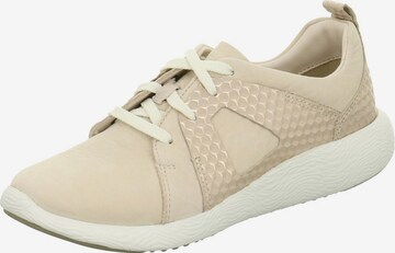 CLARKS Athletic Lace-Up Shoes in Beige: front