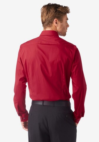 OLYMP Slim fit Zakelijk overhemd 'Level 5' in Rood