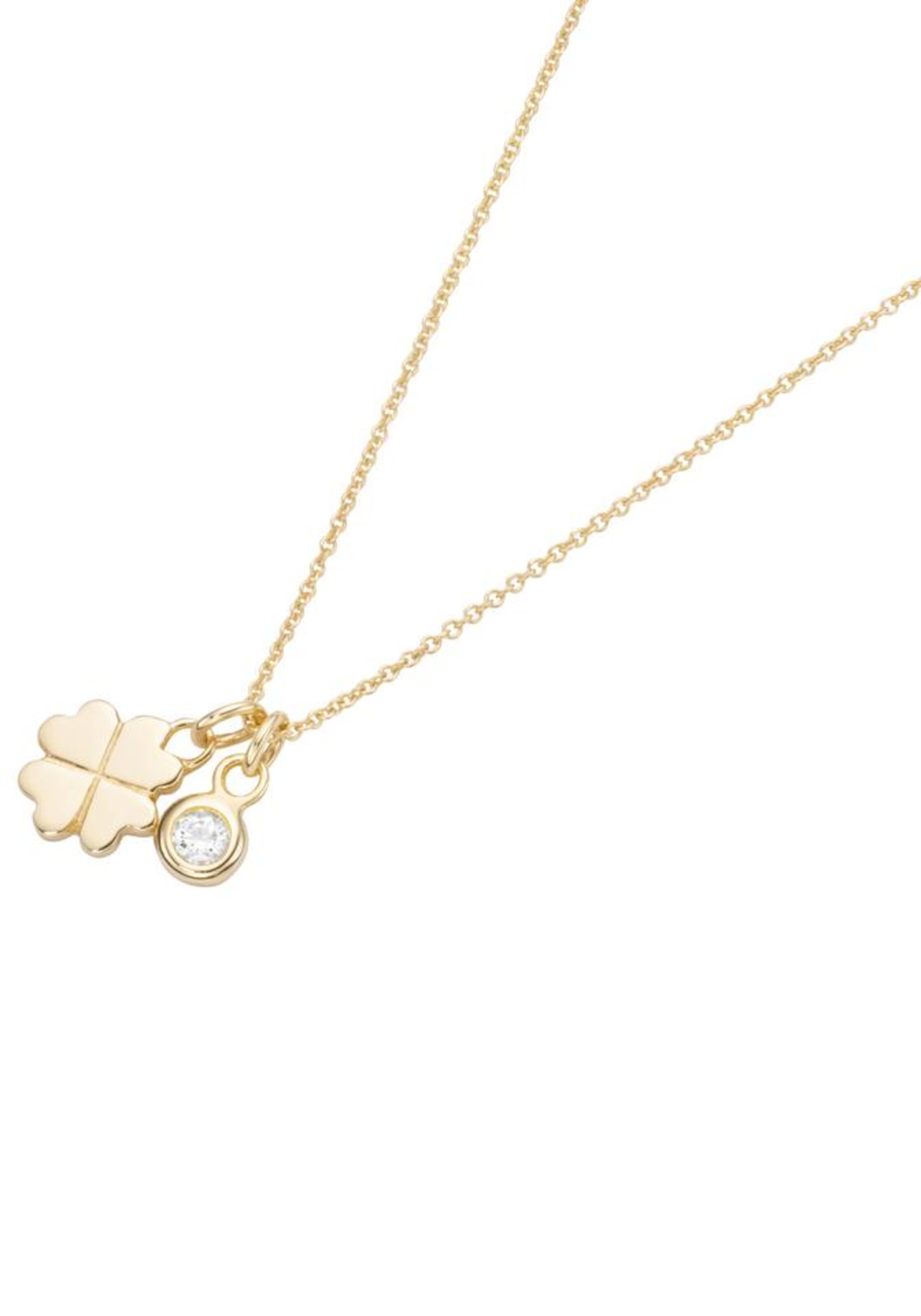 FIRETTI Necklace 'Kleeblatt' in Gold: front