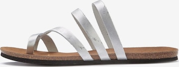 Flip-flops de la LASCANA pe argintiu: față