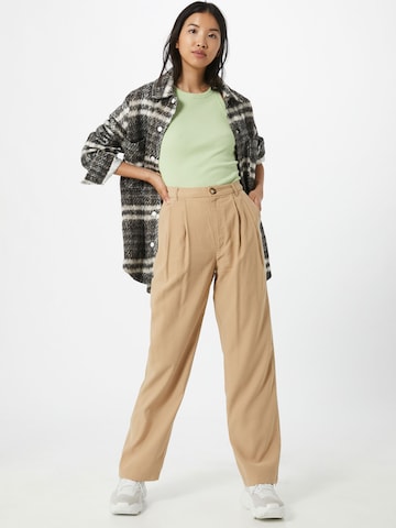 Moves Wide leg Pleat-Front Pants 'Nimma' in Brown