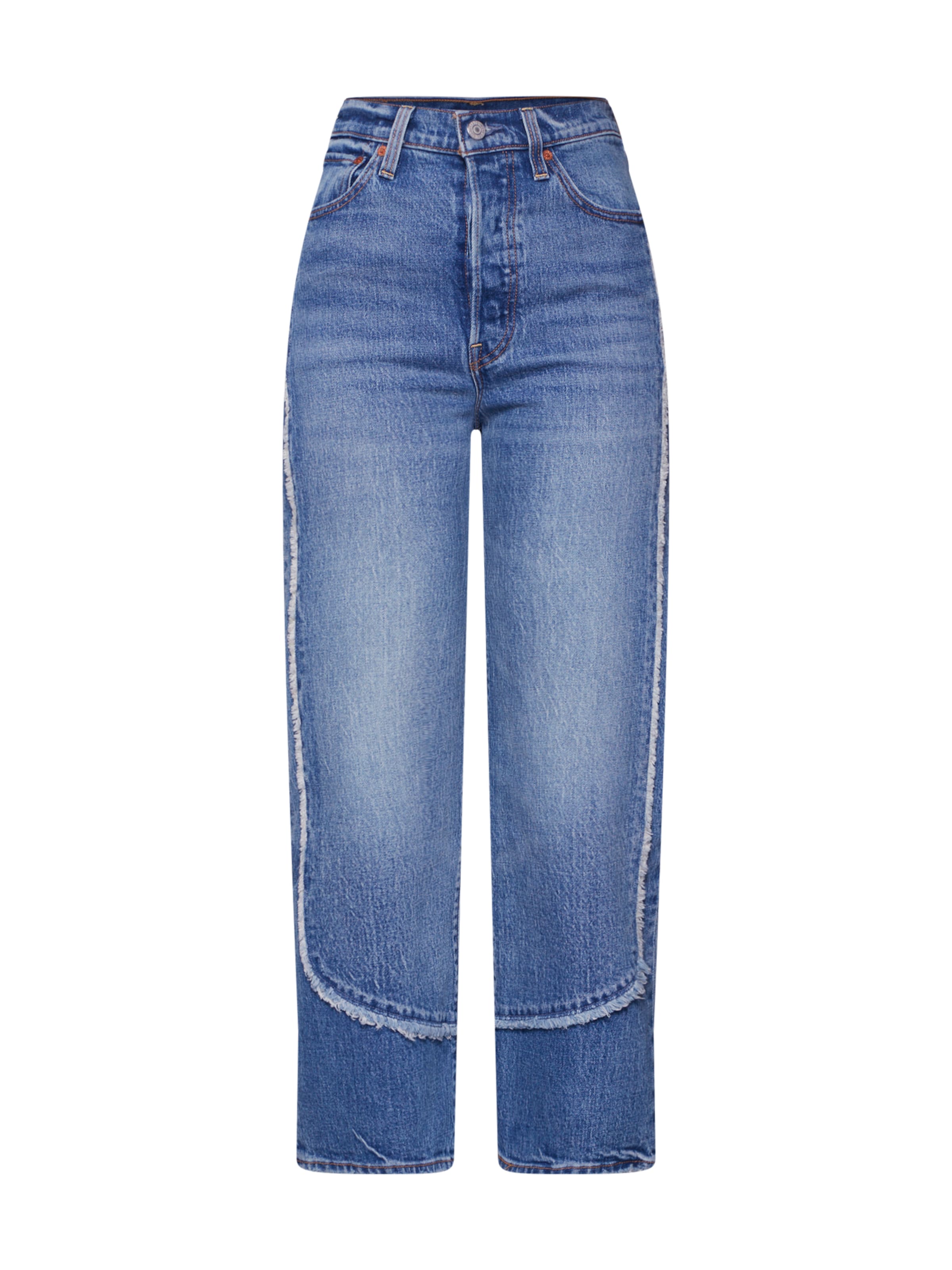 LEVI'S - Jeans 'RIBCAGE STRAIGHT ANKLE' in de kleur Blauw denim