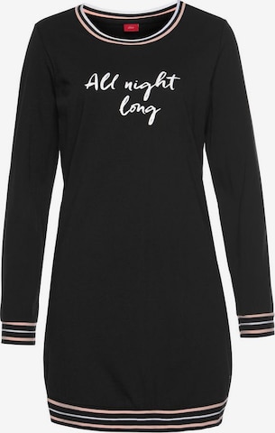 s.Oliver Nightgown in Black: front