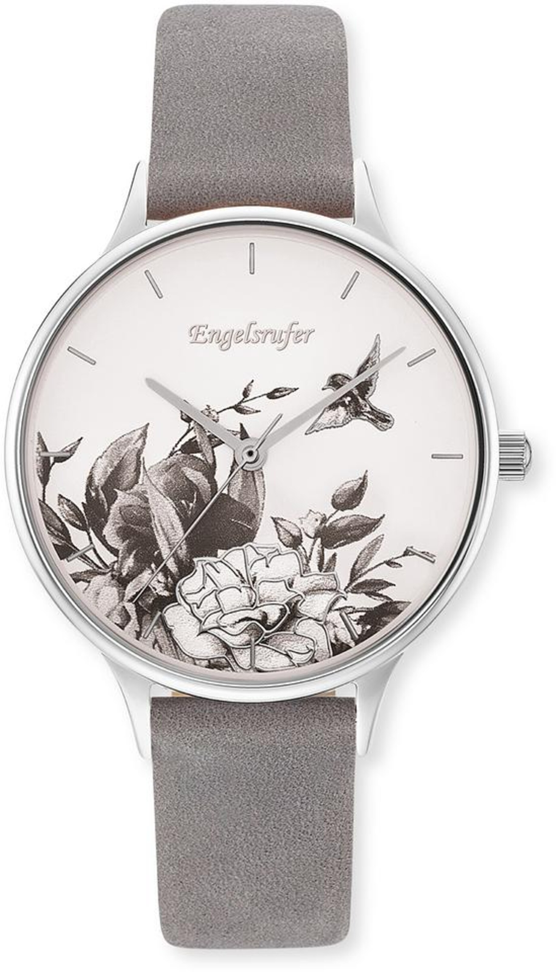 Engelsrufer Uhr in Grau: Vorderseite