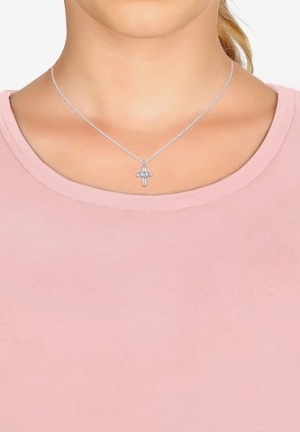 ELLI Necklace 'Herz Kreuz' in Silver: front