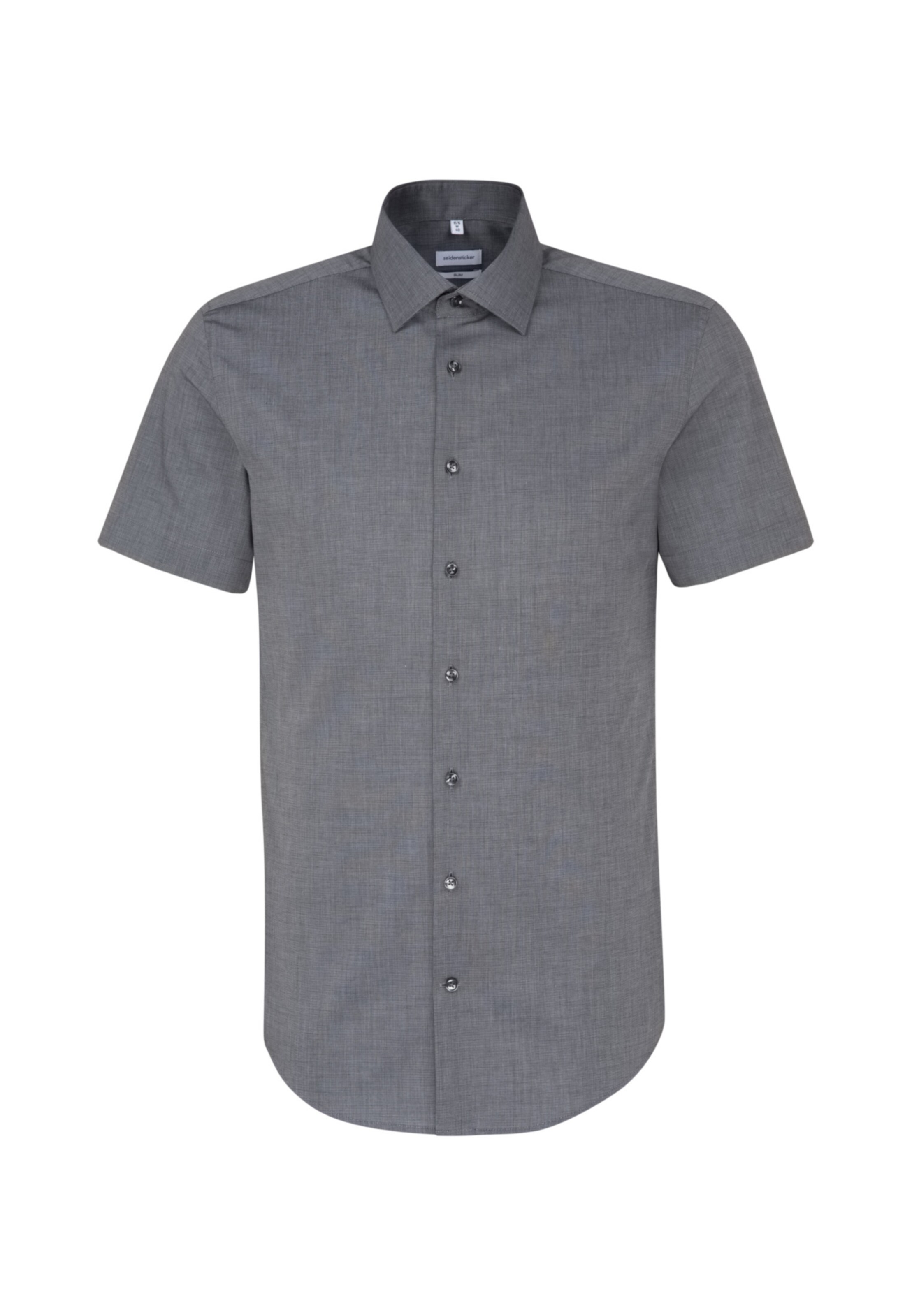 SEIDENSTICKER Slim fit Button Up Shirt in Grey: front