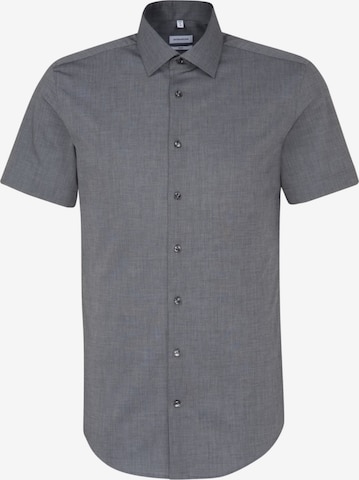 SEIDENSTICKER Slim fit Button Up Shirt in Grey: front