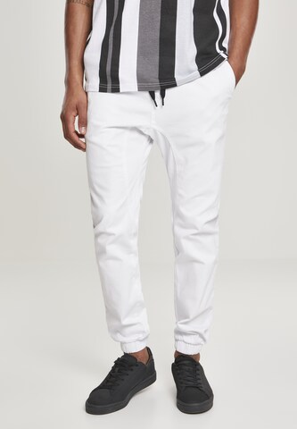 SOUTHPOLE Tapered Broek in Wit: voorkant