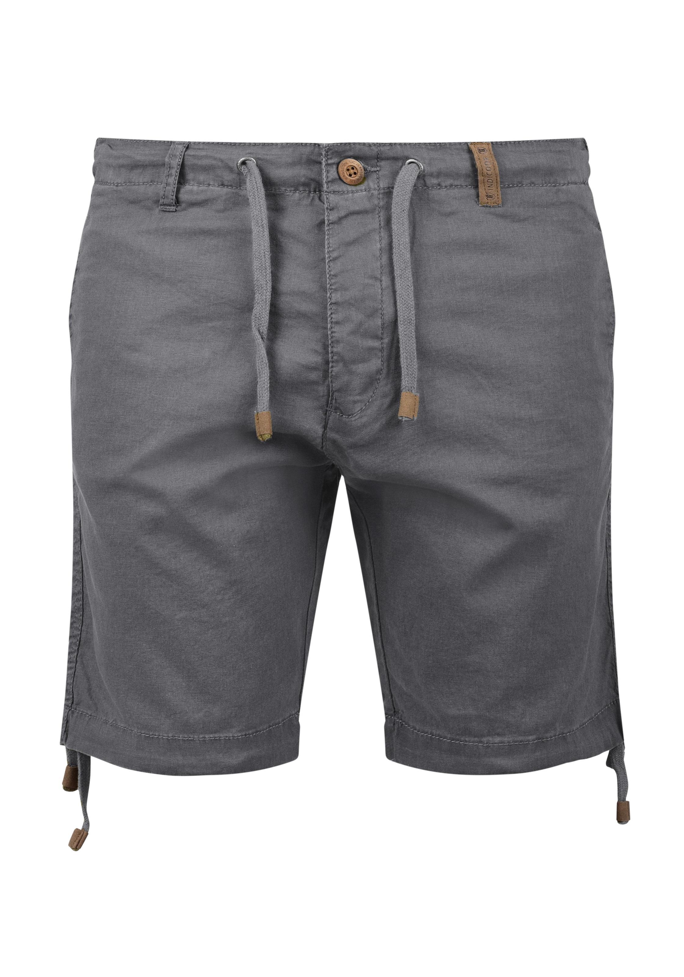 INDICODE JEANS Shorts 'Moses' in Grau: Vorderseite