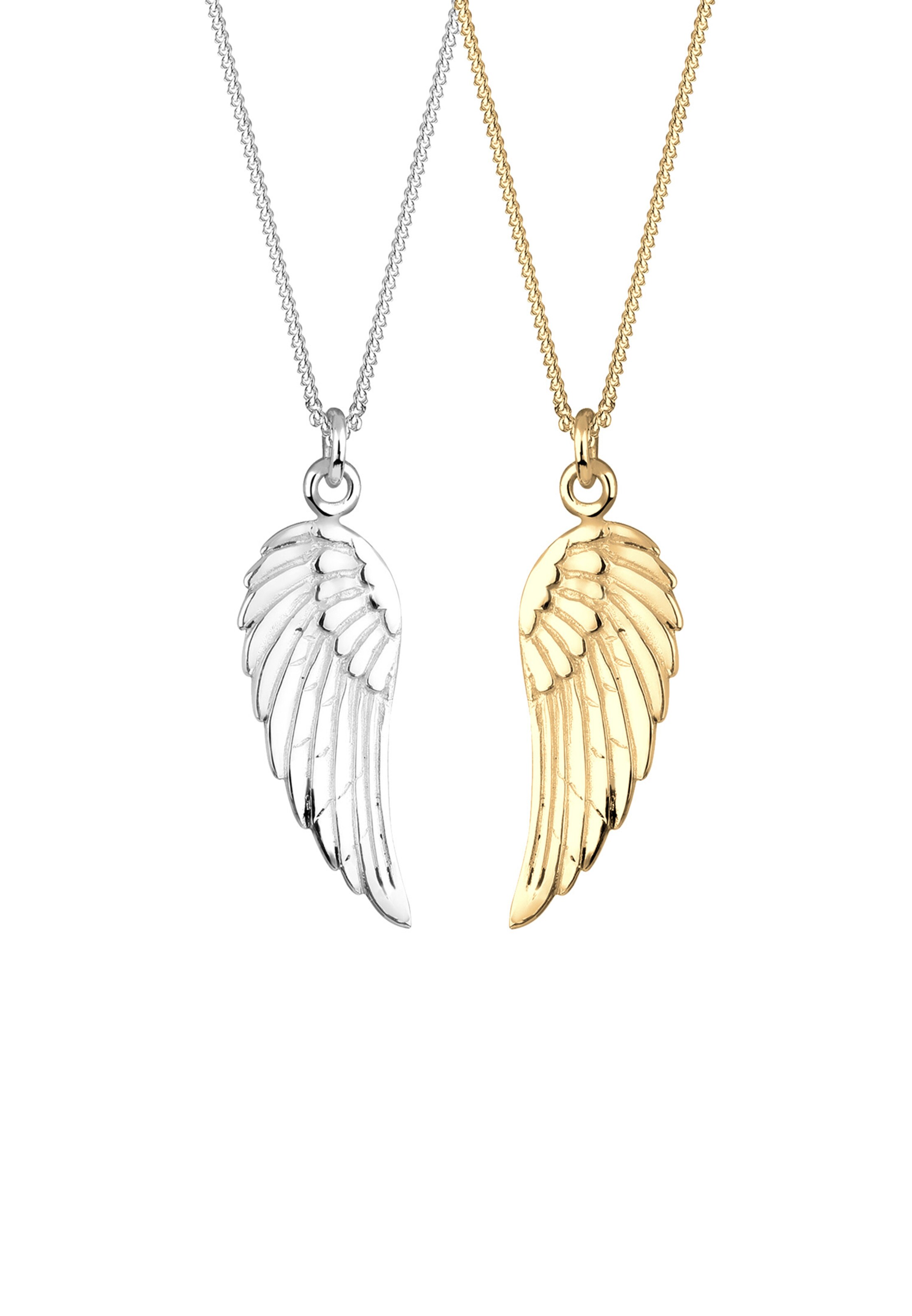 ELLI Jewelry Set 'Flügel' in Gold: front