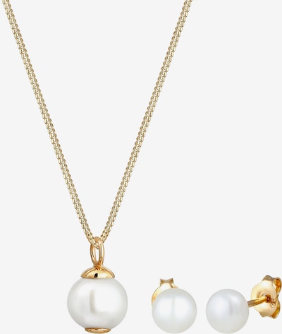 Juvelyrinių dirbinių rinkinys iš ELLI, spalva – Auksas / perlų balta, Prekių apžvalga