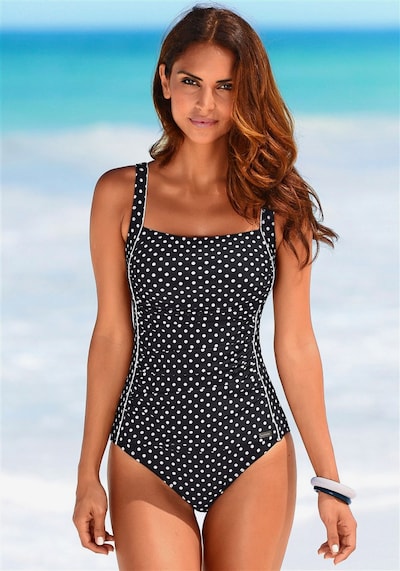 LASCANA Shaping swimsuit in Black / White, Item view