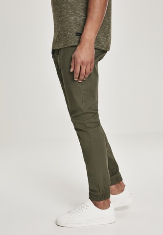 SOUTHPOLE Tapered Trousers in Green
