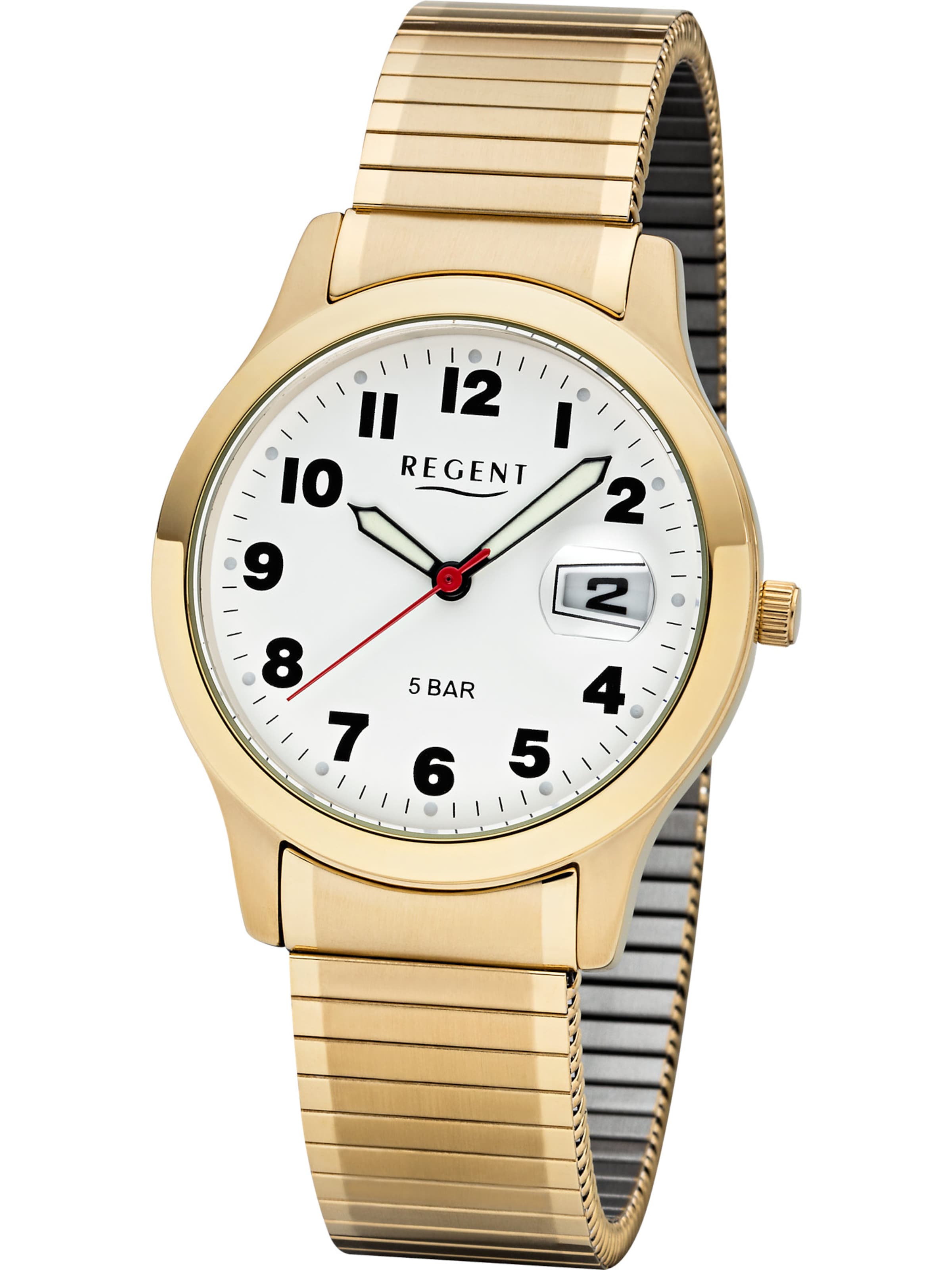 REGENT Analog Watch in Gold: front