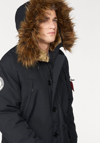 ALPHA INDUSTRIES Téli parka 'Polar' - fekete