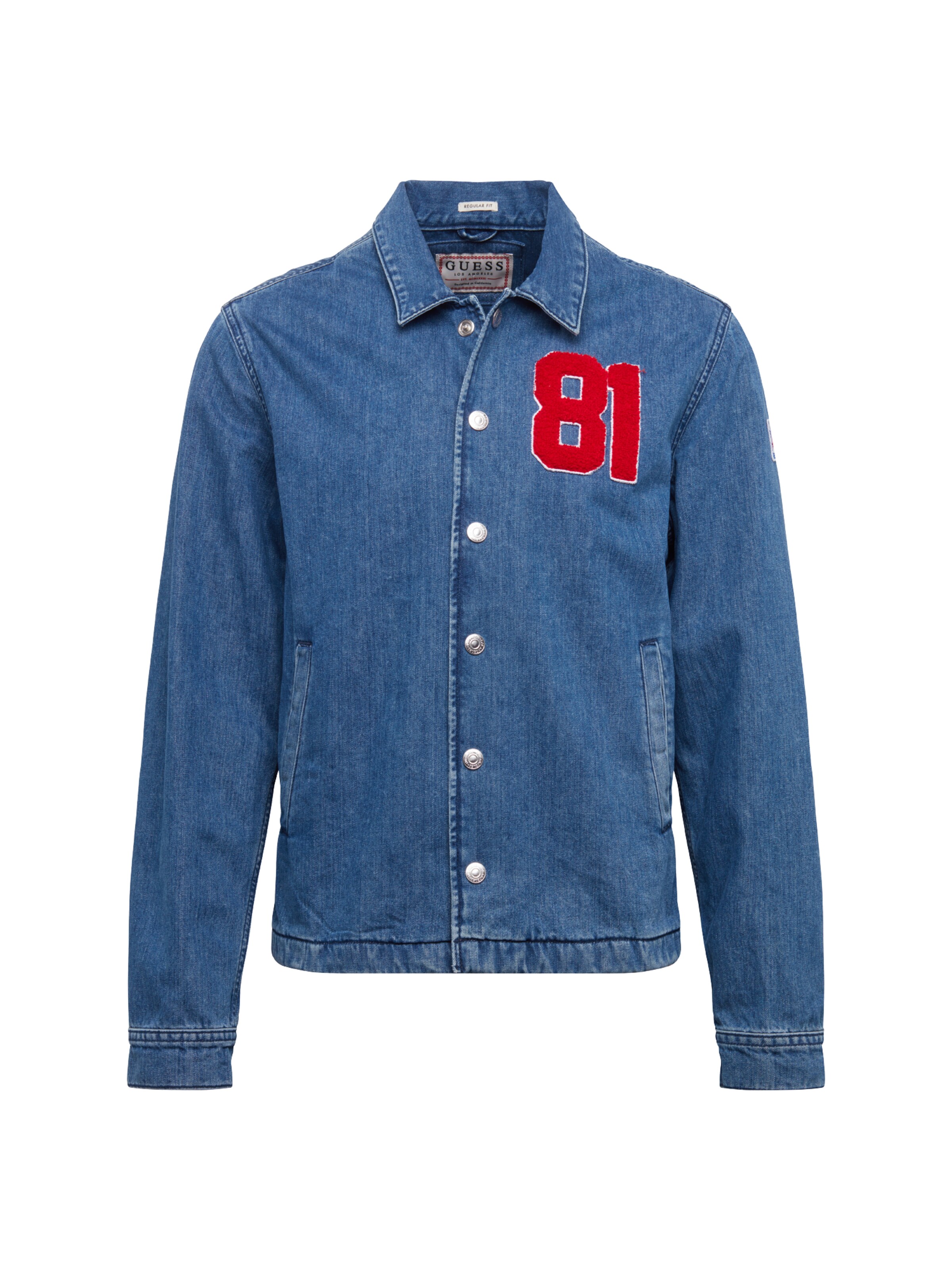 GUESS - Tussenjas 'COACH' in de kleur Blauw denim