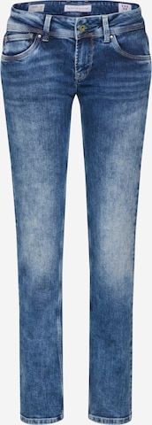 Coupe slim Jean 'Saturn' Pepe Jeans en bleu : devant