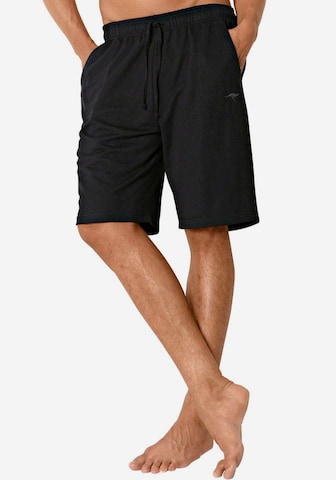 KangaROOS Regular Workout Pants in Black: front