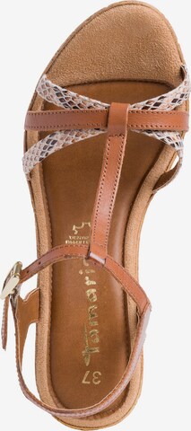 TAMARIS Sandalen met riem in Bruin