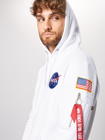 ALPHA INDUSTRIES Sweatshirt 'Space Shuttle' in Wit