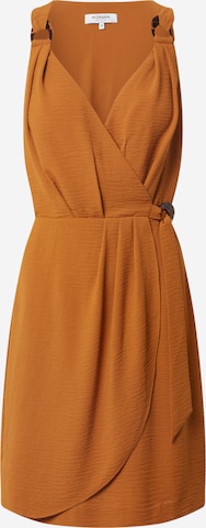 Morgan Cocktail Dress in Brown: front