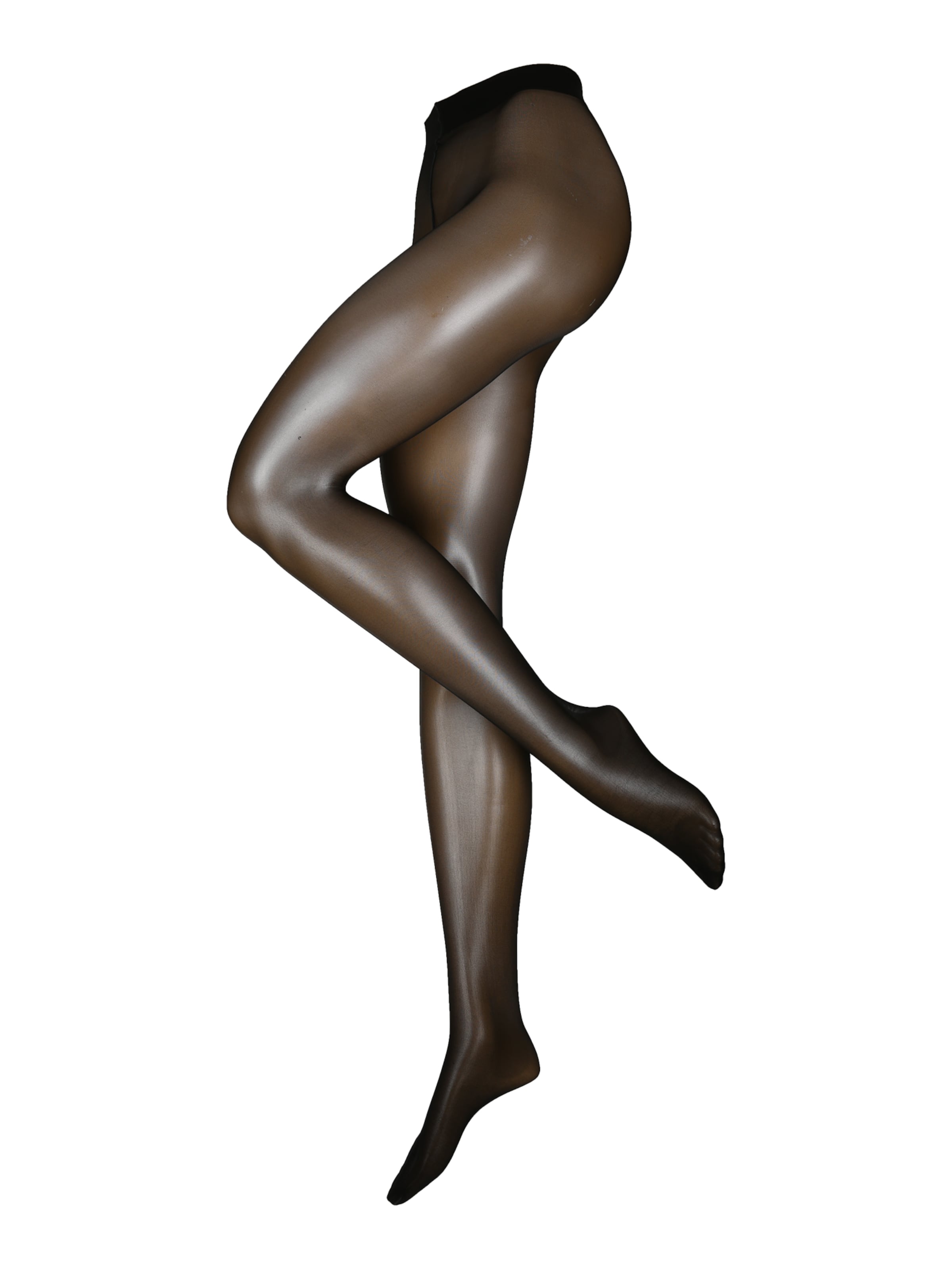 FALKE Nylonstrumpbyxa 'Seidenglatt' i svart: framsida