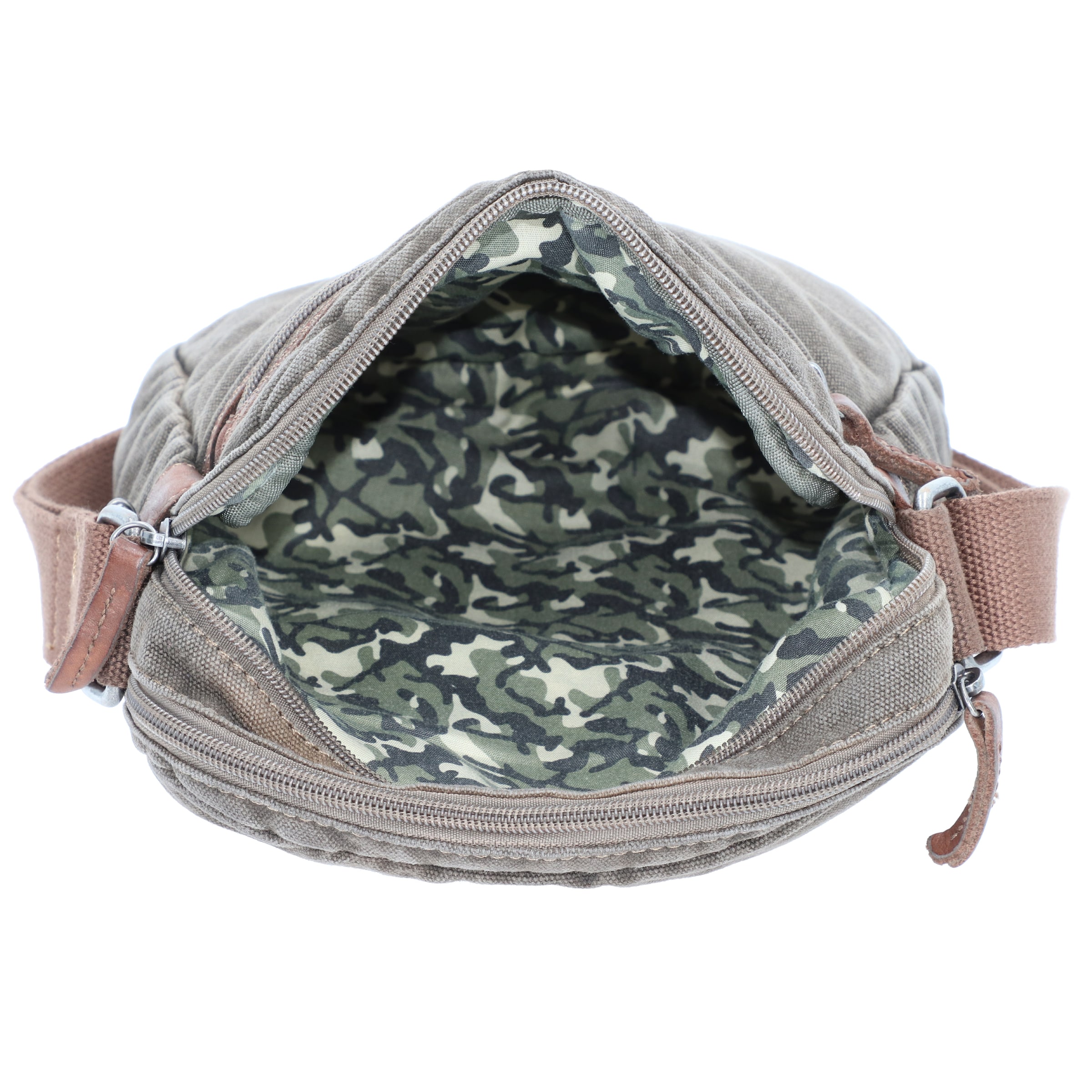 GREENBURRY Umhängetasche 'Aviator' in Grün