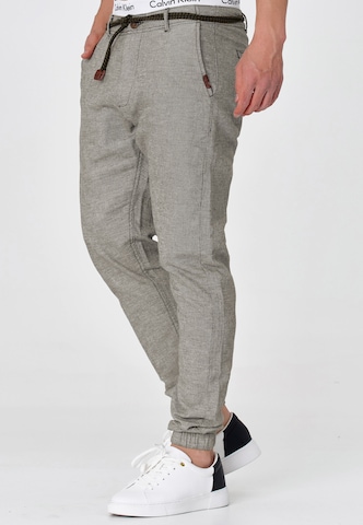 INDICODE JEANS Tapered Trousers 'Blnda' in Green