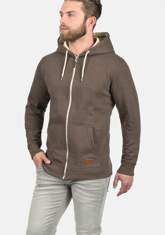 BLEND Zip-Up Hoodie 'Hulker' in Brown: front